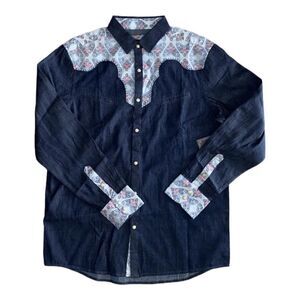 Rock Roll n Soul Western Style Button Down Shirt Men's Large (L)